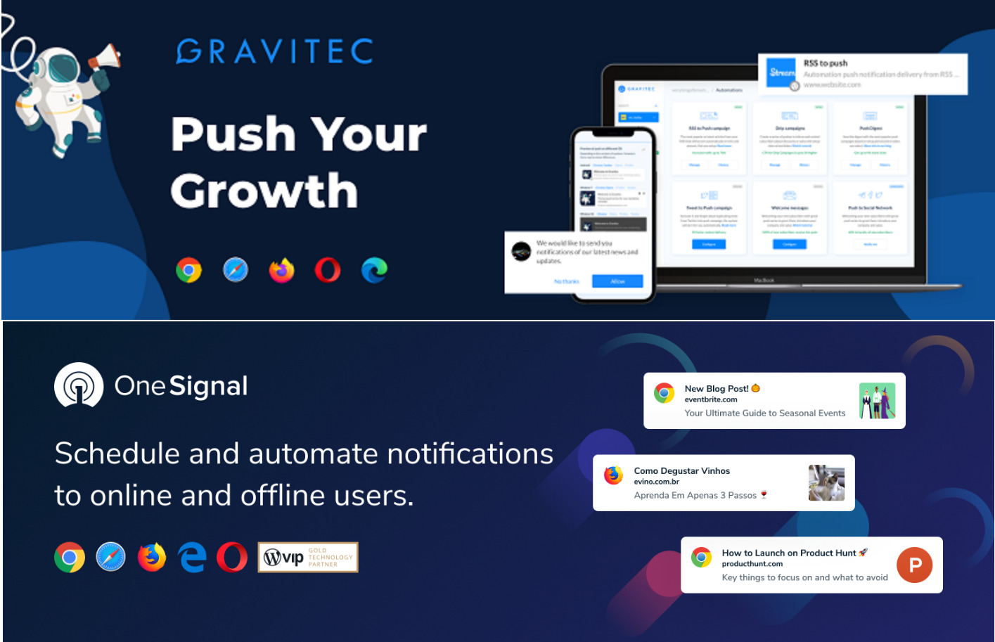 onesignal vs gravitec.net