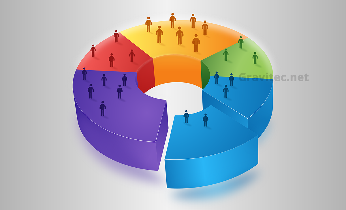 segments of people pie chart
