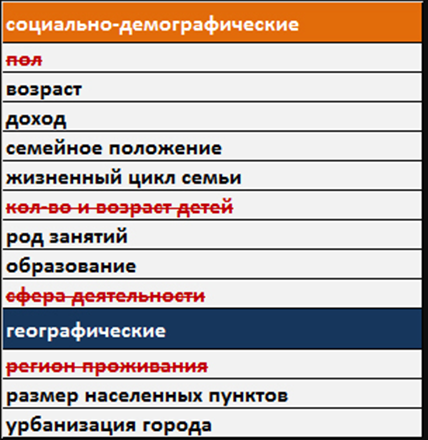 social-demo segments table
